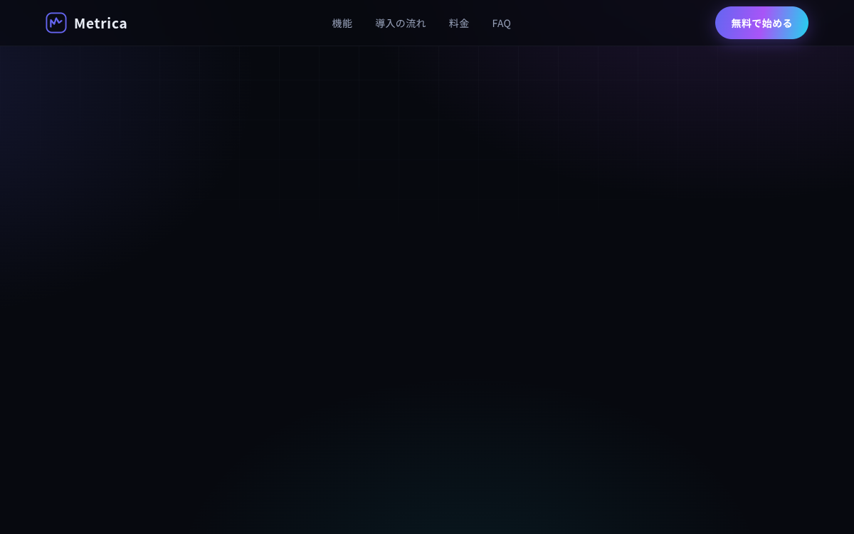 SaaS分析ツール「Metrica」